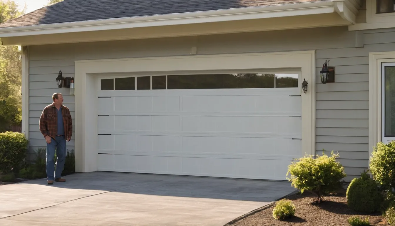 A local provider installing a new insulated garage door on a home in Oak Lawn